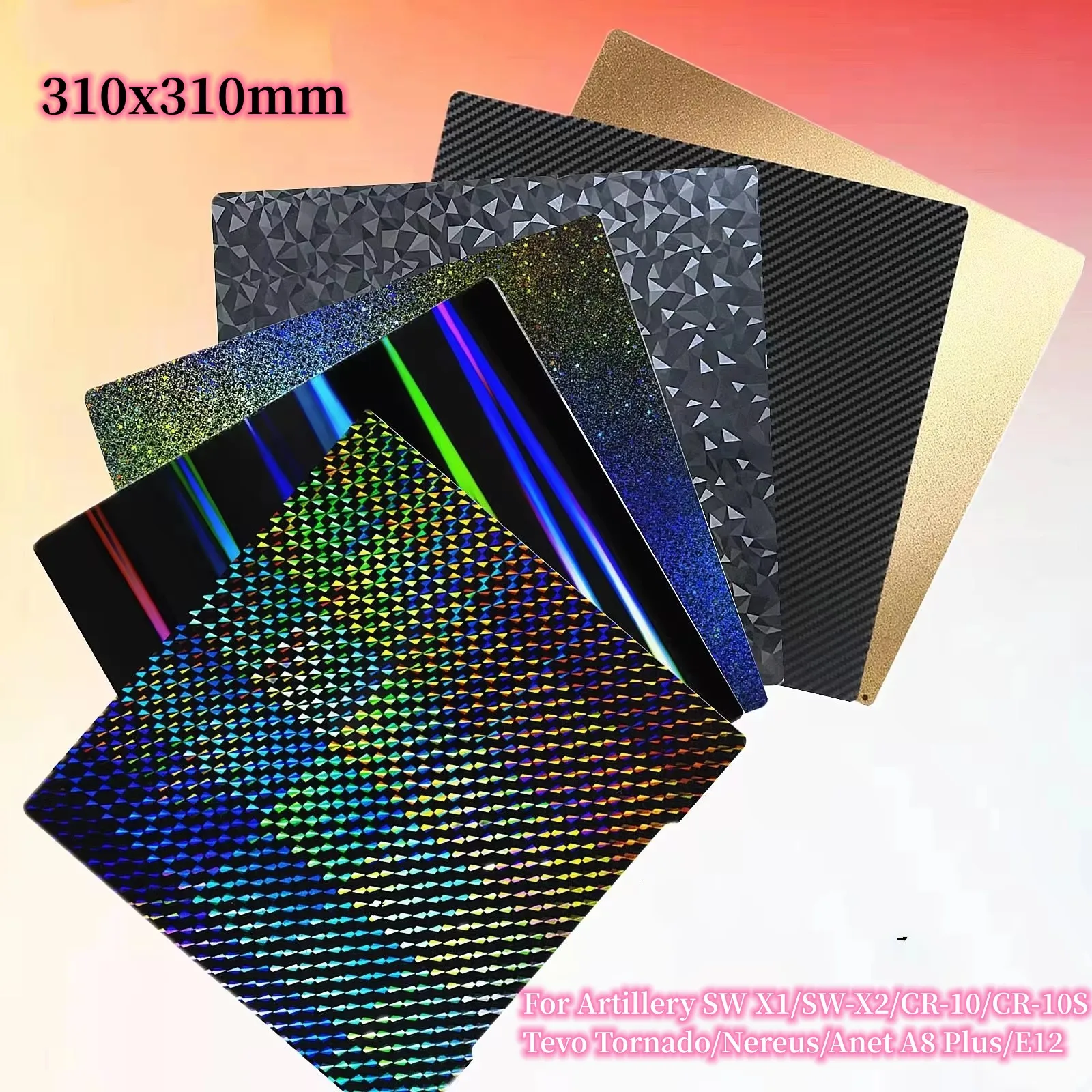 Строительная пластина 310x310 для артиллерийского Sidewinder X2, простыня, простыня Pei Cr10, простыня с подогревом, магнитная кровать, настольная пластина Pei, голографическая H1H 
Строительная пластина 310x310 для артиллерийского Sidewinder X2, простыня, простыня Pei Cr10, простыня с подогревом, магнитная кровать, настольная пластина Pei, голографическая H1H