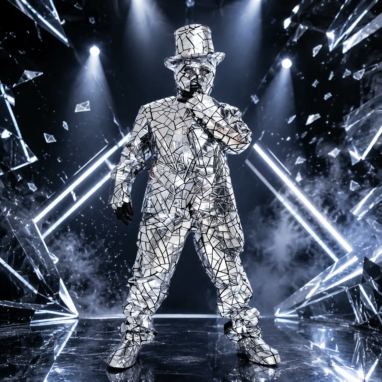 Men's Silvery Blue LED Mirror Costume Sci-Fi Robot Suit with Glowing Lights for Stage Performance DJ Rave Cosplay
Men's Silvery Blue LED Mirror Costume Sci-Fi Robot Suit with Glowing Lights for Stage Performance DJ Rave Cosplay