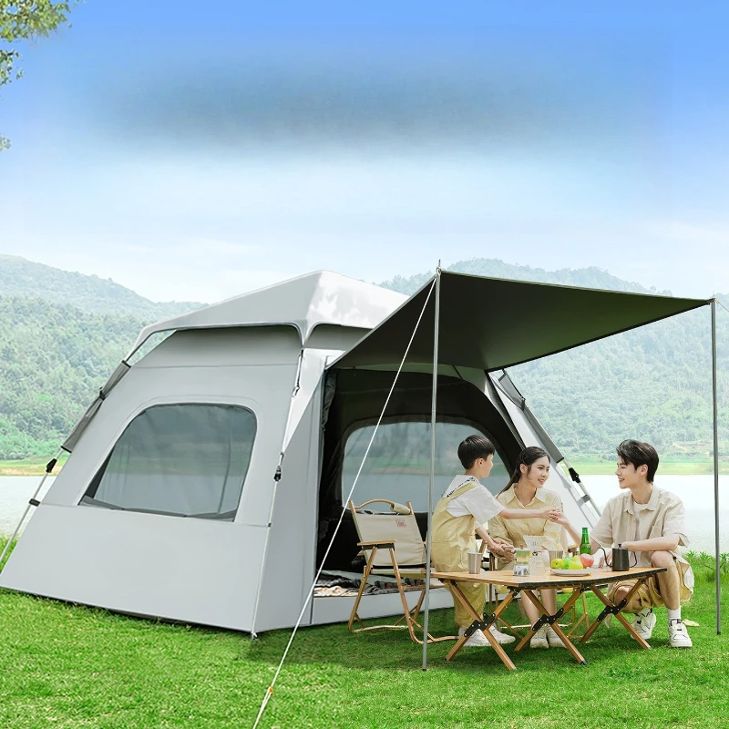 Tent outdoor folding portable camping overnight rainproof thickened camping equipment vinyl shading automatic quick opening
Tent outdoor folding portable camping overnight rainproof thickened camping equipment vinyl shading automatic quick opening