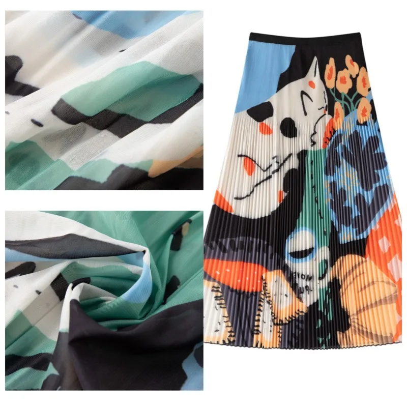 Miyake Printed Pleated Skirt Plisse Women 2026 Summer New High Waist Slim Jupe Versatile Artistic Length Skirt Loose Plus Size
Miyake Printed Pleated Skirt Plisse Women 2026 Summer New High Waist Slim Jupe Versatile Artistic Length Skirt Loose Plus Size