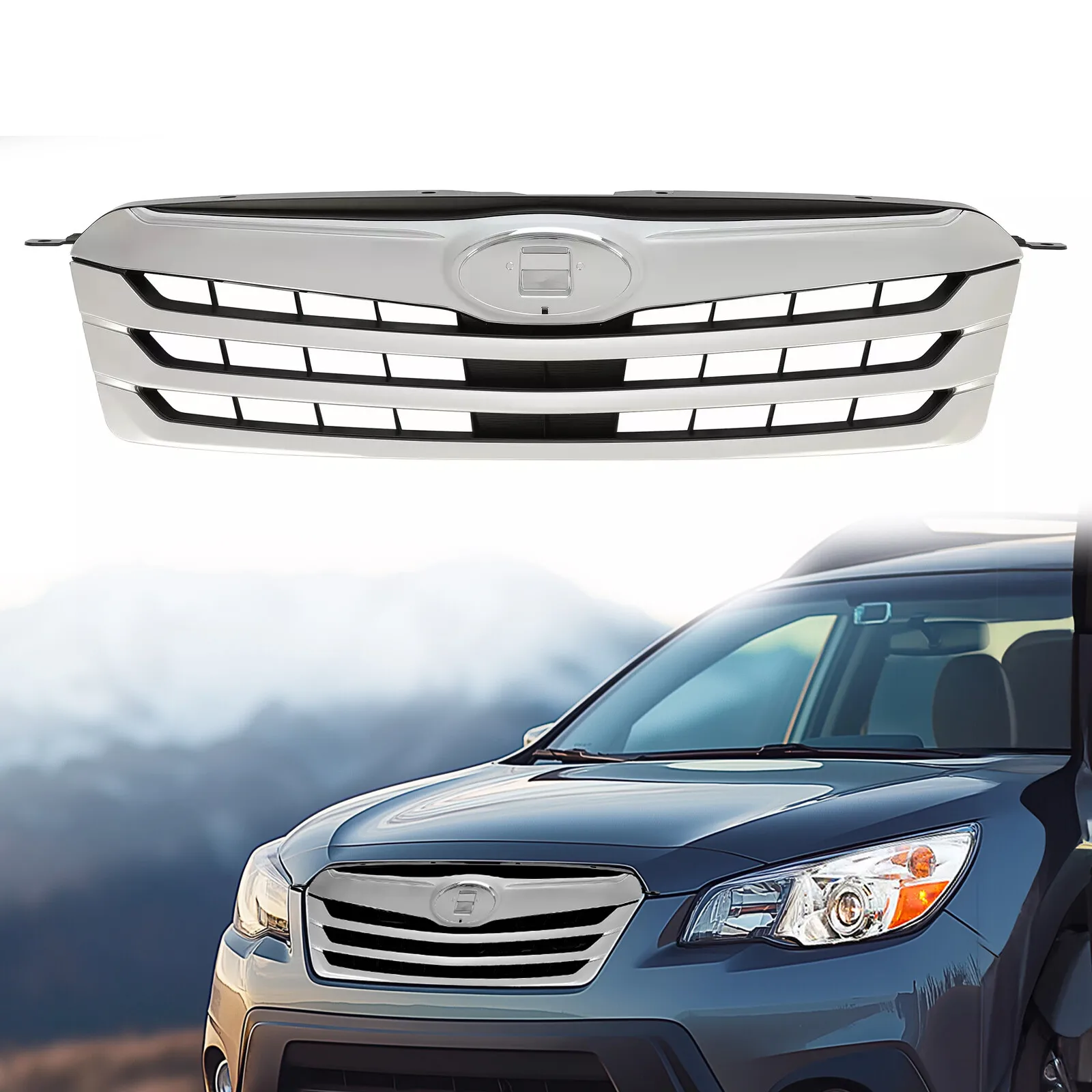 For Subaru Outback 2010 2011 2012 #91121AJ04B Chrome Front Upper Grille Assembly
For Subaru Outback 2010 2011 2012 #91121AJ04B Chrome Front Upper Grille Assembly