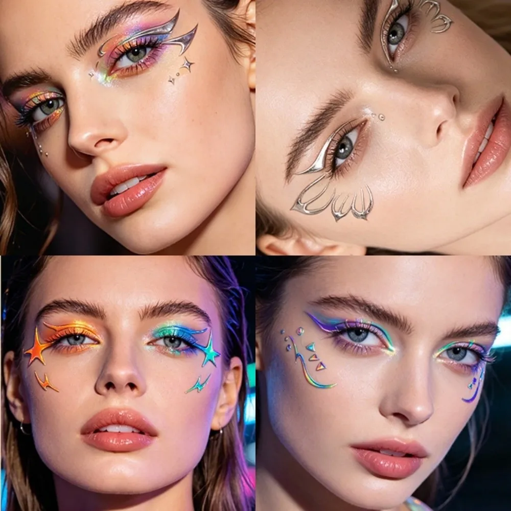 10 PCS Waterproof Eyeliner Eyebrows Tattoo Stickers Glitter Silver Laser Eye Make-up Stickers Gold Aurora
10 PCS Waterproof Eyeliner Eyebrows Tattoo Stickers Glitter Silver Laser Eye Make-up Stickers Gold Aurora