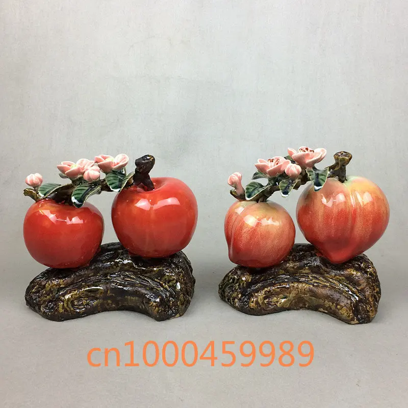 Peaches, apples, fruits, plants, ceramic crafts, Shiwan doll ornaments, small gifts for the living room office.
Peaches, apples, fruits, plants, ceramic crafts, Shiwan doll ornaments, small gifts for the living room office.
