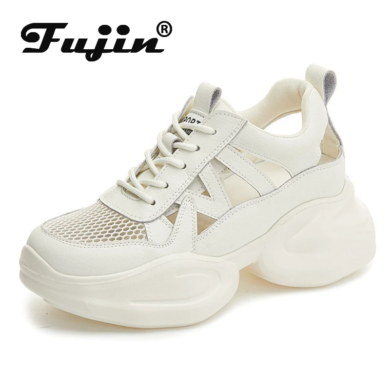 Fujin 7cm Air Mesh Microfiber Genuine Leather High Brand Shoes Sandals Women Platform Wedge Hollow Summer Chunky Sneaker Lace Up
Fujin 7cm Air Mesh Microfiber Genuine Leather High Brand Shoes Sandals Women Platform Wedge Hollow Summer Chunky Sneaker Lace Up
