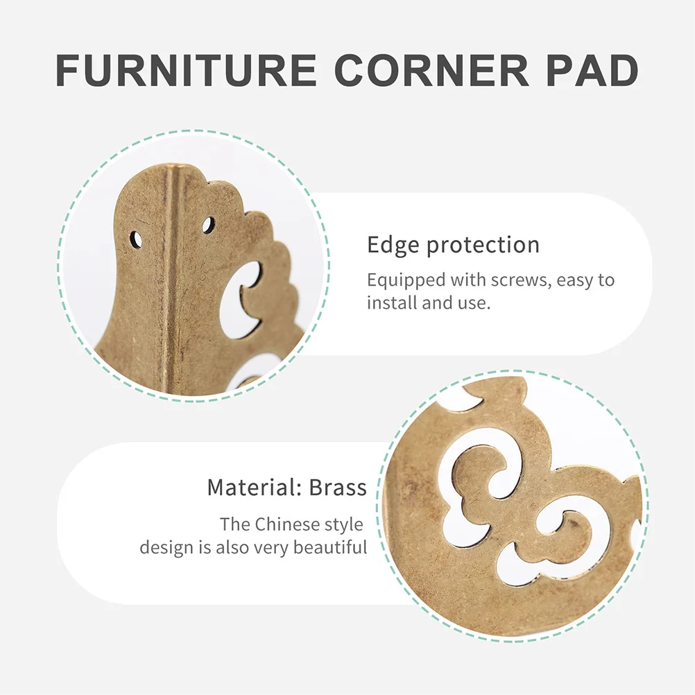 4pcs Brass Corner Guards Retro Box Corner Protectors For Wooden Jewelry Cabinet Toolbox Vintage Furniture Edges Covers
4pcs Brass Corner Guards Retro Box Corner Protectors For Wooden Jewelry Cabinet Toolbox Vintage Furniture Edges Covers