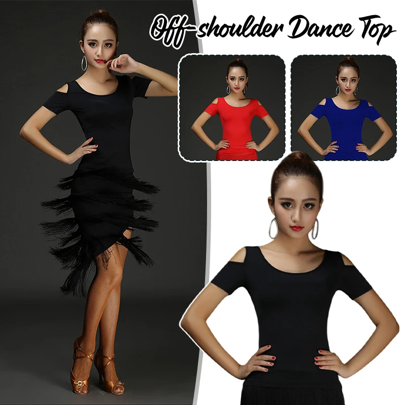 Women Dance Basic Tops Girl Slim Fit Off-the-shoulder Shirts Ballroom Samba Tango Flamengo Dancing Practice T-shirt
Women Dance Basic Tops Girl Slim Fit Off-the-shoulder Shirts Ballroom Samba Tango Flamengo Dancing Practice T-shirt