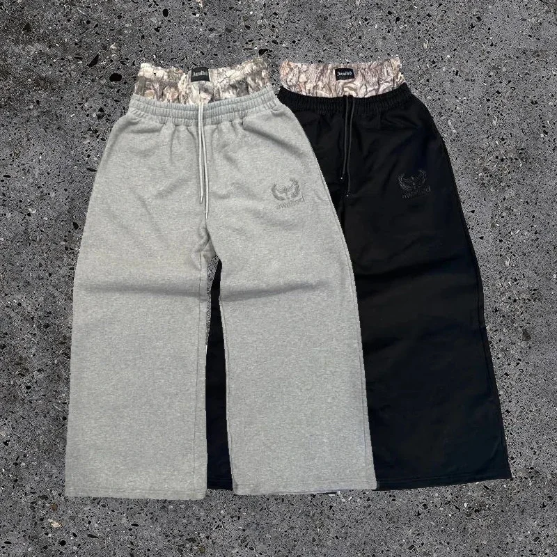 Streetwear Y2K Wide Leg Pants Men Retro Double Waisted Sweatpants Embroidered Camouflage Pattern Trend Casual Unisex Baggy Pants
Streetwear Y2K Wide Leg Pants Men Retro Double Waisted Sweatpants Embroidered Camouflage Pattern Trend Casual Unisex Baggy Pants
