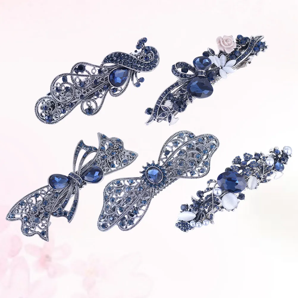 5Pcs Fashion Hair Clips Rhinestone Spring Buckle Ponytail Clips for Women Elegant Hair Decoration Stylish Gift
5Pcs Fashion Hair Clips Rhinestone Spring Buckle Ponytail Clips for Women Elegant Hair Decoration Stylish Gift