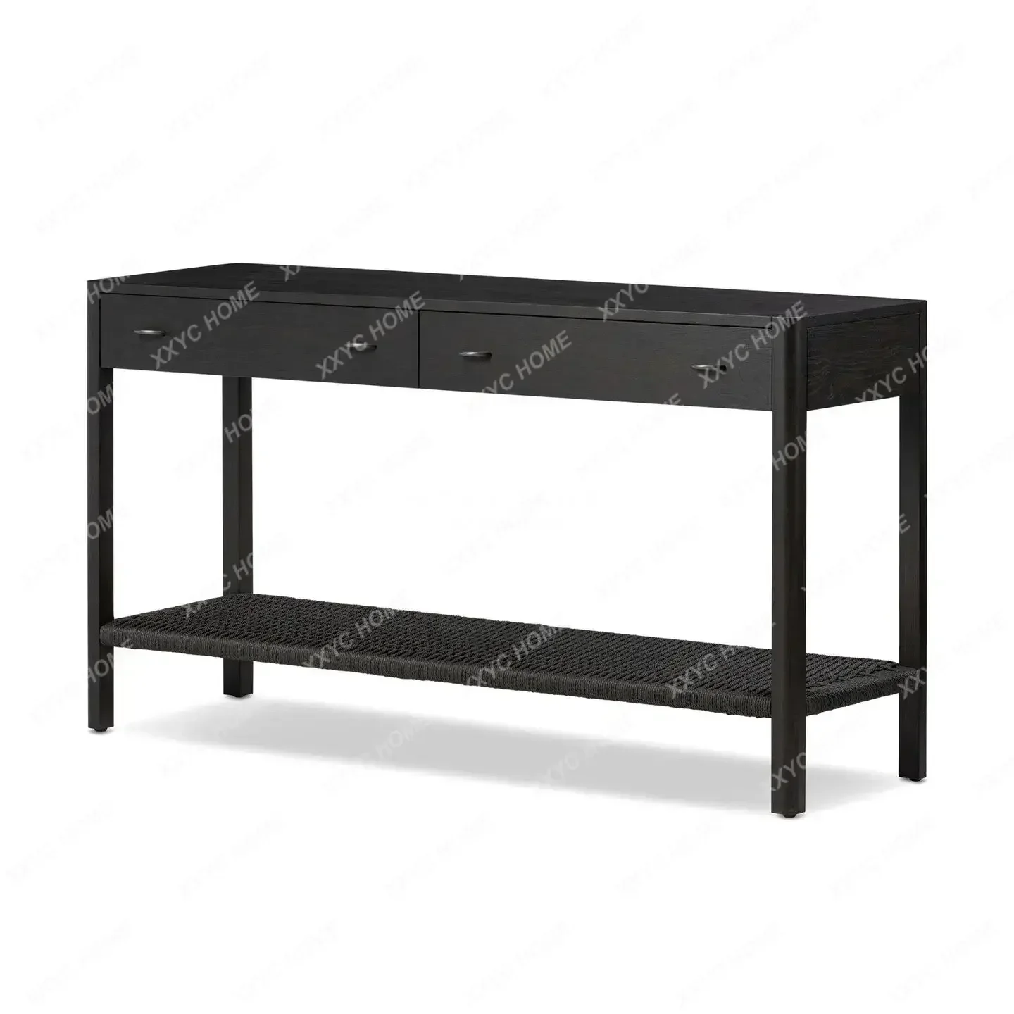 FF vintage rope console table, sofa back table, entrance hall, black decorative table
FF vintage rope console table, sofa back table, entrance hall, black decorative table