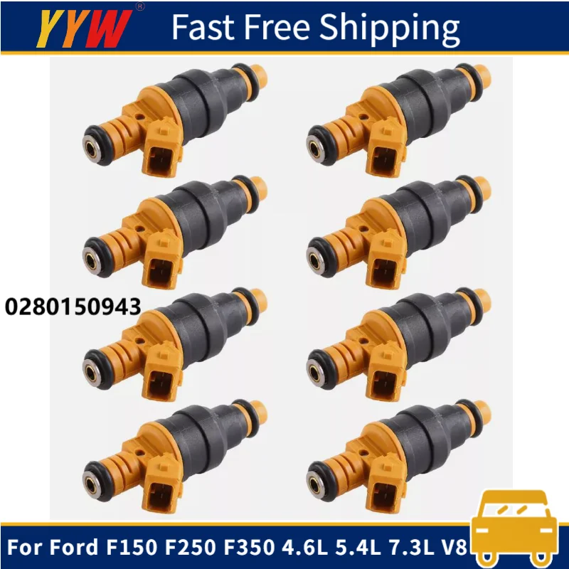 8PCS 0280150943 Fuel Injectors For Ford F150 F250 F350 4.6L 5.4L 7.3L V8 Metal & Plastic Car Accessories
8PCS 0280150943 Fuel Injectors For Ford F150 F250 F350 4.6L 5.4L 7.3L V8 Metal & Plastic Car Accessories 