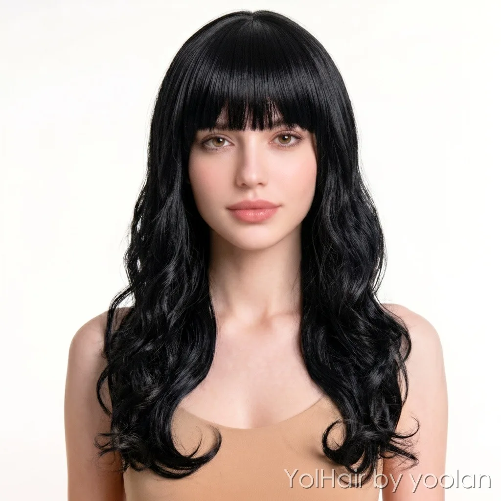 Long Curly Wig with Bangs Heat Resistant Fiber for Women Daily Party Use 3 Colors
Long Curly Wig with Bangs Heat Resistant Fiber for Women Daily Party Use 3 Colors