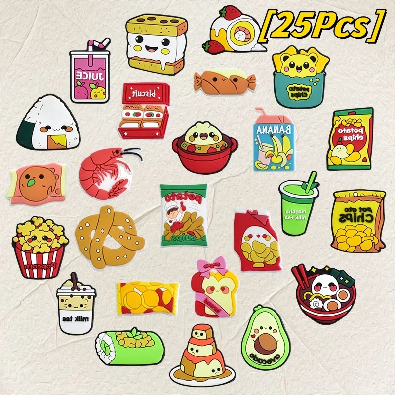 25PcDelicious Foods Series Shoe Charms Candy Crisps Biscuit Juice Milk Tea Pattern Shoe Buckle Accessory Diverse Funny DIY Gifts
25PcDelicious Foods Series Shoe Charms Candy Crisps Biscuit Juice Milk Tea Pattern Shoe Buckle Accessory Diverse Funny DIY Gifts