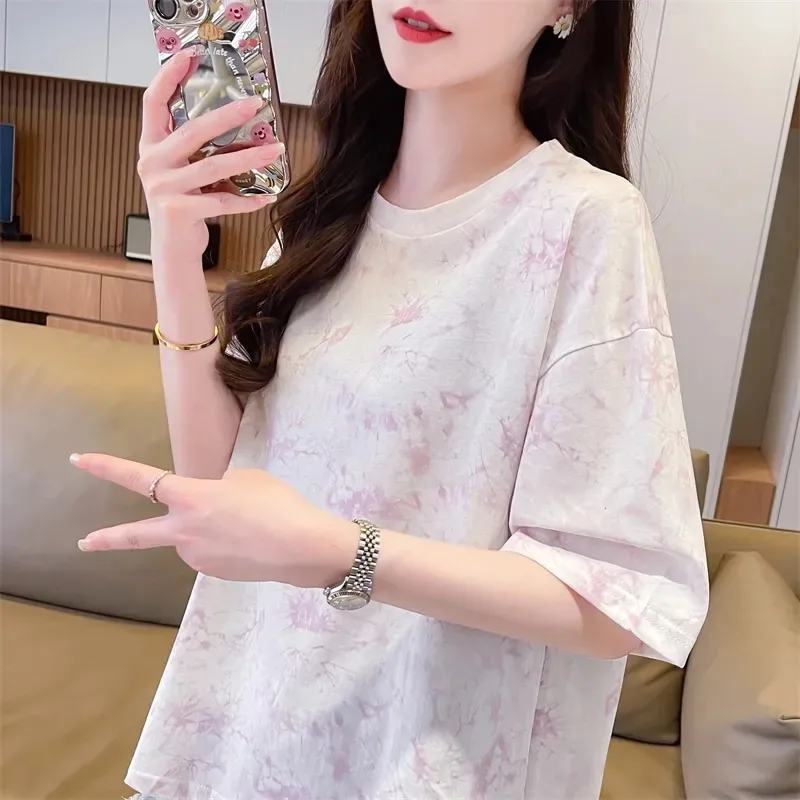 Women's Pink Tie Dye Oversized T Shirt Casual Loose Half Sleeve Crew Neck Tee
Women's Pink Tie Dye Oversized T Shirt Casual Loose Half Sleeve Crew Neck Tee
