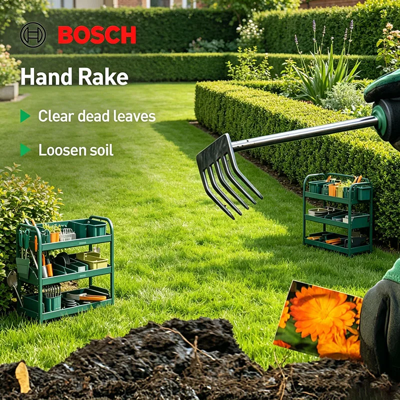 Bosch Horticultural Five Toothed Rake Durable Anti Slip Handle Anti Rust Rake Handheld Rake for Home Garden Pottery Planting
Bosch Horticultural Five Toothed Rake Durable Anti Slip Handle Anti Rust Rake Handheld Rake for Home Garden Pottery Planting