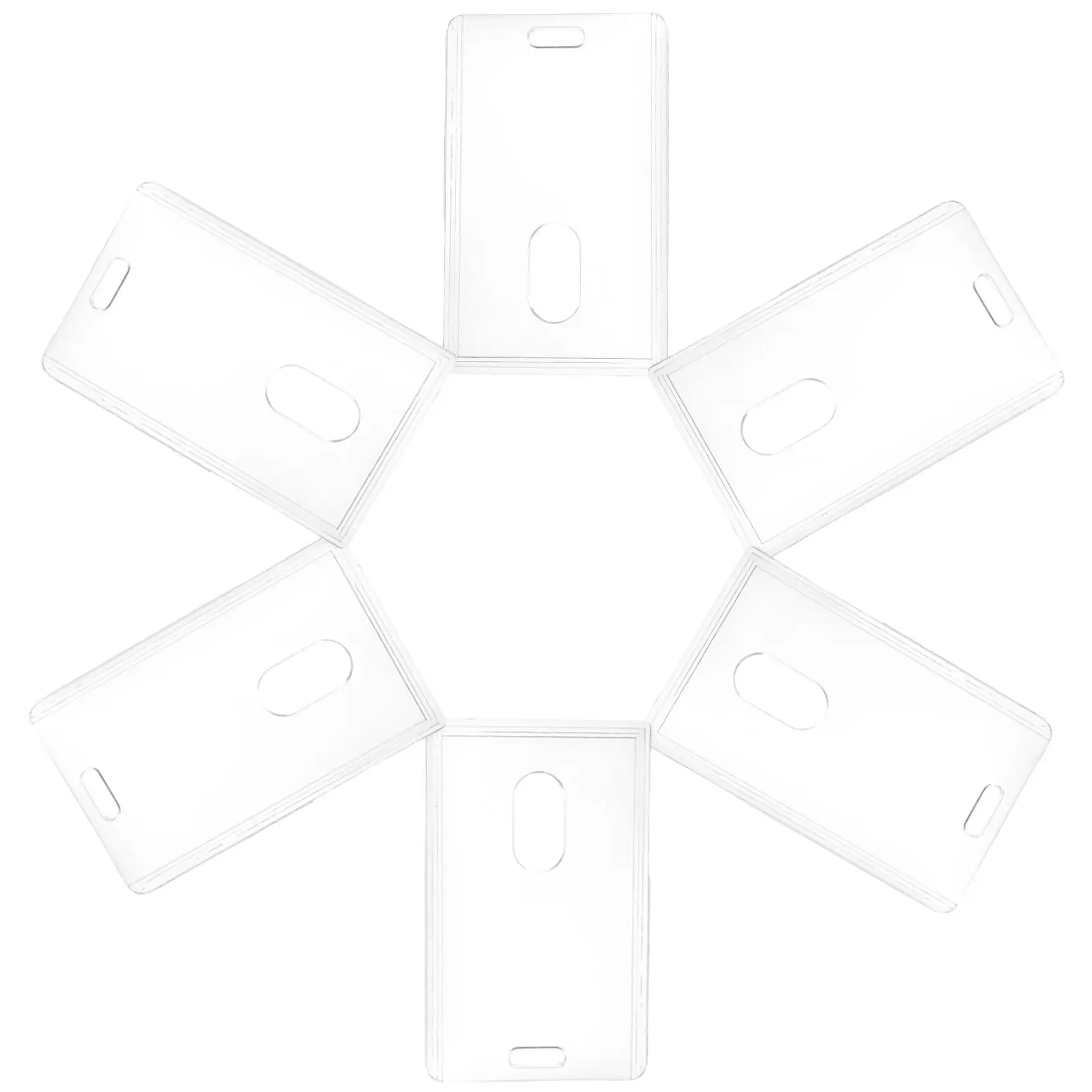 6Pcs Transparent Name Badge Holder Clear Card Sleeves for Id Credit Cards Office Staff Teachers Students Factory Workers
6Pcs Transparent Name Badge Holder Clear Card Sleeves for Id Credit Cards Office Staff Teachers Students Factory Workers