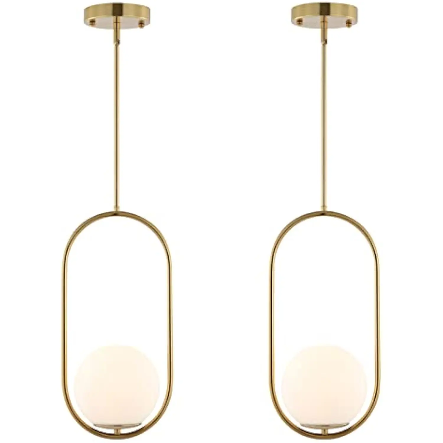 Modern Gold Globe Pendant Light Mid Century Chandelier 1-Light Brushed Brass Ceiling Hanging Lighting Fixture with White Globe
Modern Gold Globe Pendant Light Mid Century Chandelier 1-Light Brushed Brass Ceiling Hanging Lighting Fixture with White Globe