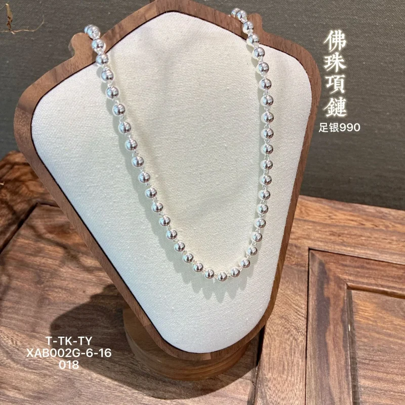 990 French Style Buddha Bead Silver Necklace Women Fashionable Versatile Niche Large Pearl Sweater Chain
990 French Style Buddha Bead Silver Necklace Women Fashionable Versatile Niche Large Pearl Sweater Chain