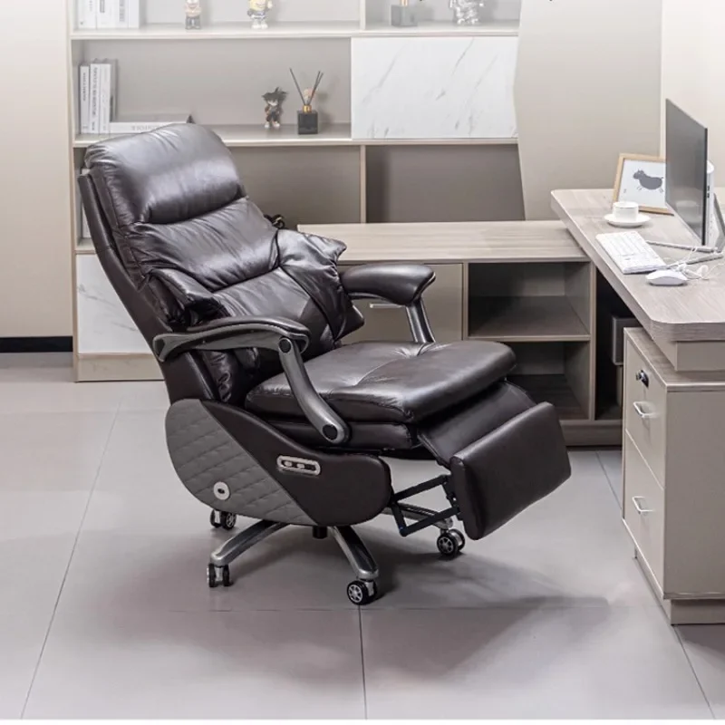 Leather electric boss chair, comfortable massage recliner for nap
Leather electric boss chair, comfortable massage recliner for nap