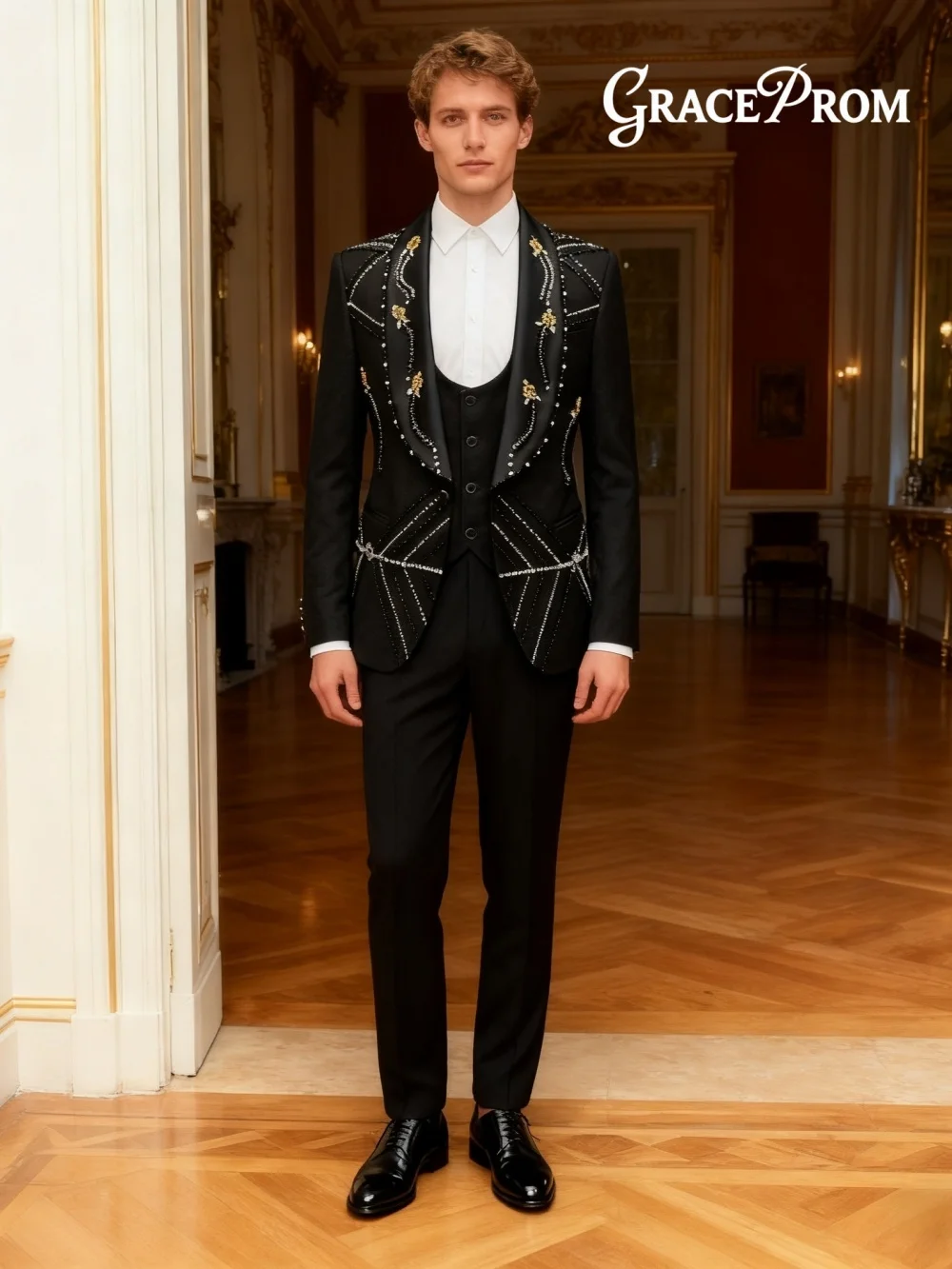 Высококачественный однобортный мужской комплект из 3 предметов 2026, роскошный мужской пиджак, жилет, костюм, повседневный свадебный комплект для вечеринки, выпускного вечера, жениха
Высококачественный однобортный мужской комплект из 3 предметов 2026, роскошный мужской пиджак, жилет, костюм, повседневный свадебный комплект для вечеринки, выпускного вечера, жениха