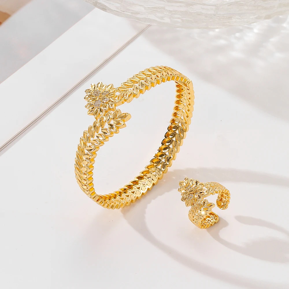 2024 New Popular Set of Sparkling Zircon Jewelry Set for Women with Exquisite Design Bracelet and Ring Set of Two Pieces
2024 New Popular Set of Sparkling Zircon Jewelry Set for Women with Exquisite Design Bracelet and Ring Set of Two Pieces