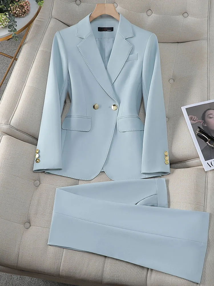 High Quality Blue Red Black White Ladies Pant Suit Women Female Business Work Wear Solid Jacket and Trouser Blazer 2 Piece Set
High Quality Blue Red Black White Ladies Pant Suit Women Female Business Work Wear Solid Jacket and Trouser Blazer 2 Piece Set