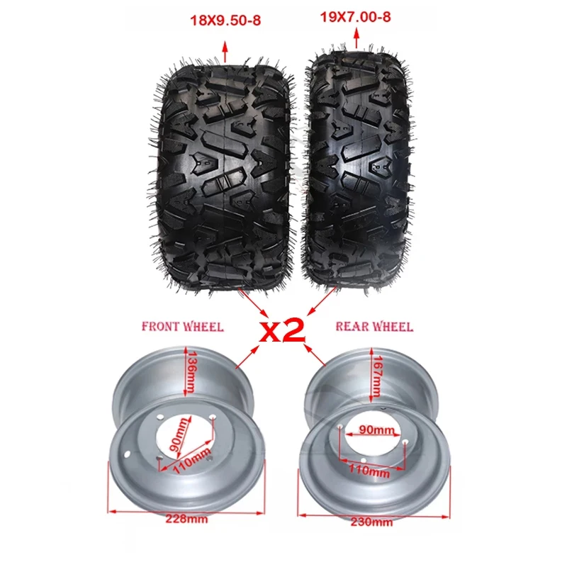 Толстая резиновая шина передняя 19x7,00-8 задняя 18x9,50-8 вакуумные шины для картинга ATV UTV 8-дюймовые дорожные износостойкие шины
Толстая резиновая шина передняя 19x7,00-8 задняя 18x9,50-8 вакуумные шины для картинга ATV UTV 8-дюймовые дорожные износостойкие шины