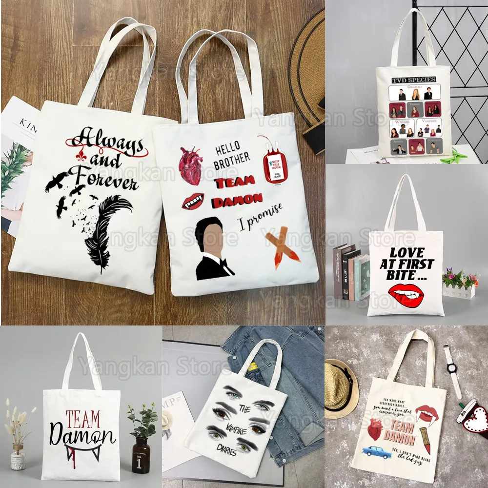 Damon Salvatore The Vampire Diaries Shopper Bags Shopping Tote Shoulder Canvas Bags Chronicles Vampiricas College Handbag
Damon Salvatore The Vampire Diaries Shopper Bags Shopping Tote Shoulder Canvas Bags Chronicles Vampiricas College Handbag