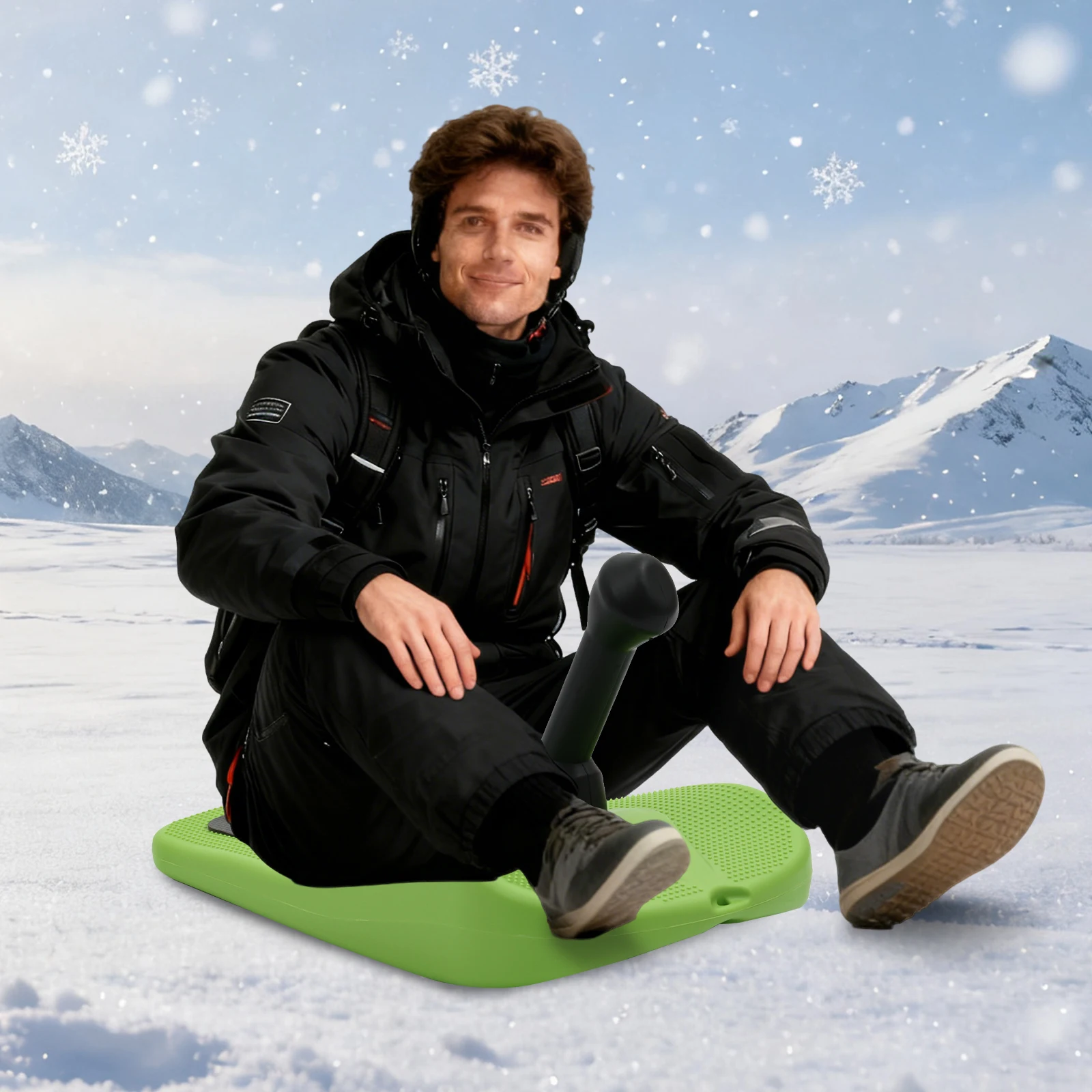 Green Sled Snowboard with Handle for Kids Snowboard Sledding Snowboard, 75kg Load Capacity with Pull Rope and Textured Surface
Green Sled Snowboard with Handle for Kids Snowboard Sledding Snowboard, 75kg Load Capacity with Pull Rope and Textured Surface