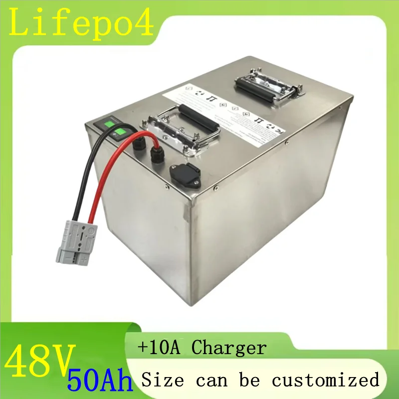 Metal Case Deep Cycle 48V 50Ah Lifepo4 Lithium Battery With Strong Bms For Golf Cart Solar Storage System Agv+10A Charger
Metal Case Deep Cycle 48V 50Ah Lifepo4 Lithium Battery With Strong Bms For Golf Cart Solar Storage System Agv+10A Charger