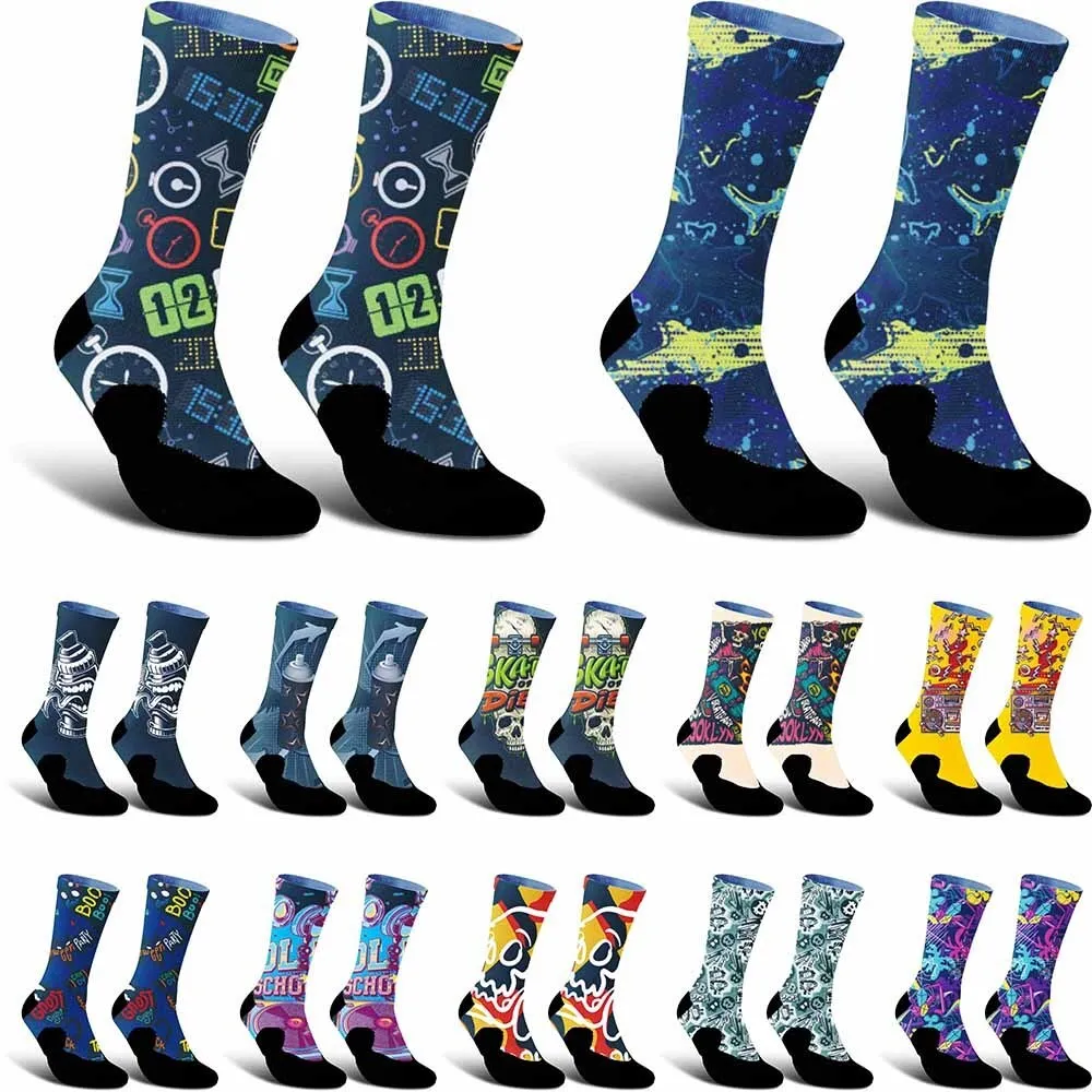 New Creative Time Alarm Clock Pattern Sports Cycling Socks, Fashionable, Unisex, Sweat Absorbing, Breathable, Durable
New Creative Time Alarm Clock Pattern Sports Cycling Socks, Fashionable, Unisex, Sweat Absorbing, Breathable, Durable