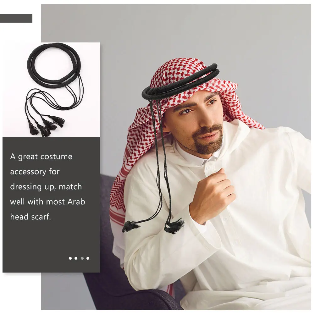 Men Arab Scarf Rope Headband with Classic Tassel Decor Middle East Theme Costume Accessory for Masquerade Halloween Stage
Men Arab Scarf Rope Headband with Classic Tassel Decor Middle East Theme Costume Accessory for Masquerade Halloween Stage