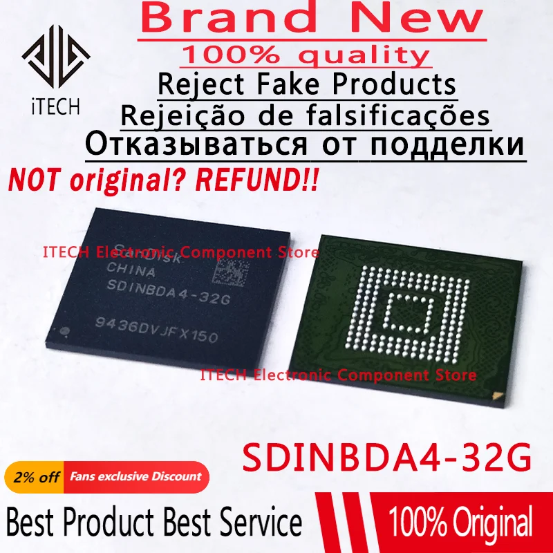5 шт./партия, оригинальные фонарики BGA153 EMMC 5,1, 32 ГБ, новый оригинальный чип памяти
5 шт./партия, оригинальные фонарики BGA153 EMMC 5,1, 32 ГБ, новый оригинальный чип памяти