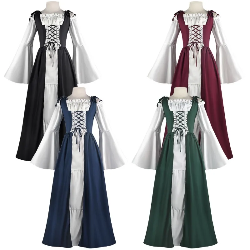 Medieval Renaissance Cosplay Dress-Square Neck Crisscross Corset Vintage Outfit-Unisex Retro Performance Clothing for Cosplay
Medieval Renaissance Cosplay Dress-Square Neck Crisscross Corset Vintage Outfit-Unisex Retro Performance Clothing for Cosplay