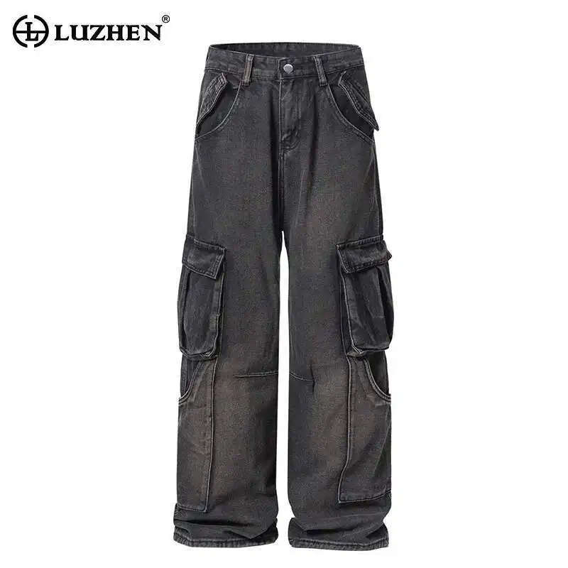 LUZHEN American High Street Many Pockets Design Cargo Jeans Men's 2025 New Original Vintage Straight Casual Denim Pants LZ9977
LUZHEN American High Street Many Pockets Design Cargo Jeans Men's 2025 New Original Vintage Straight Casual Denim Pants LZ9977