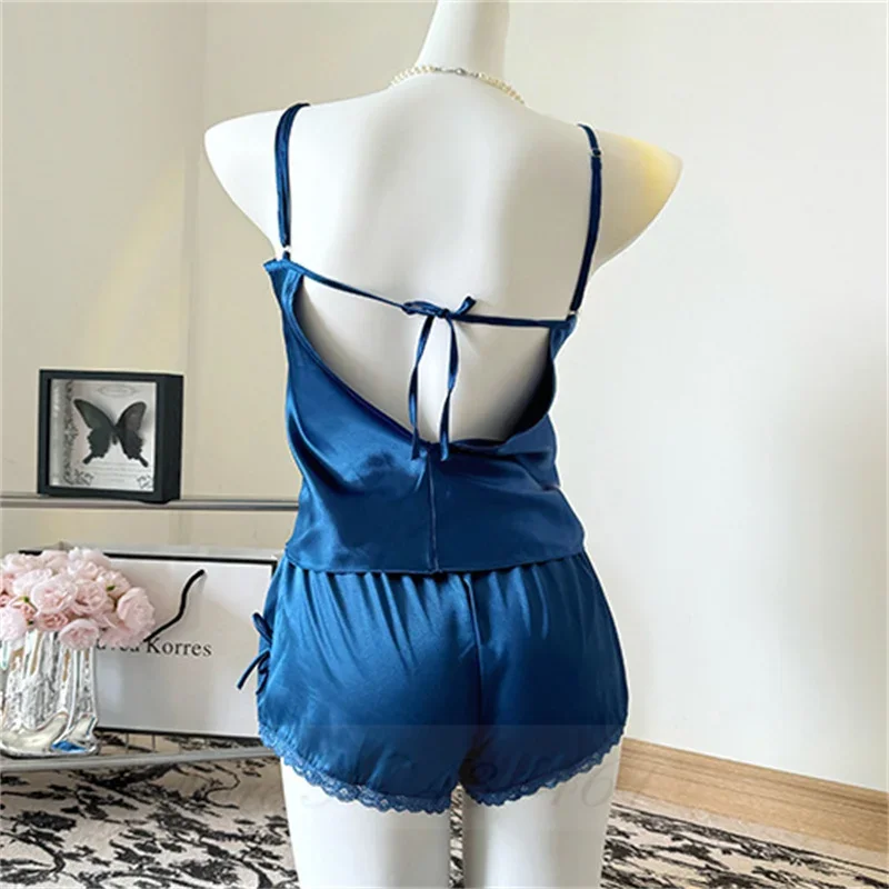 Two-Piece Suspender Pijamas Suit Strap Top&shorts Plus Size Women's Pajamas Summer Ice Silk Sleepwear Lingerie Sexy Home Wear
Two-Piece Suspender Pijamas Suit Strap Top&shorts Plus Size Women's Pajamas Summer Ice Silk Sleepwear Lingerie Sexy Home Wear