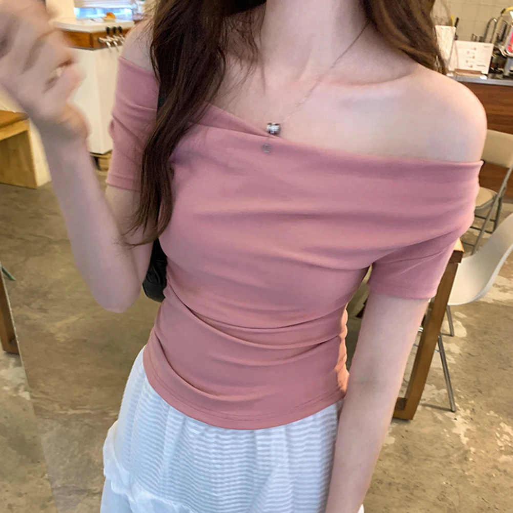 Elastic Short Sleeve Slim Fit T-Shirt For Vacation Brand New Condition Polyester Fabric Slight Stretch Elasticity
Elastic Short Sleeve Slim Fit T-Shirt For Vacation Brand New Condition Polyester Fabric Slight Stretch Elasticity