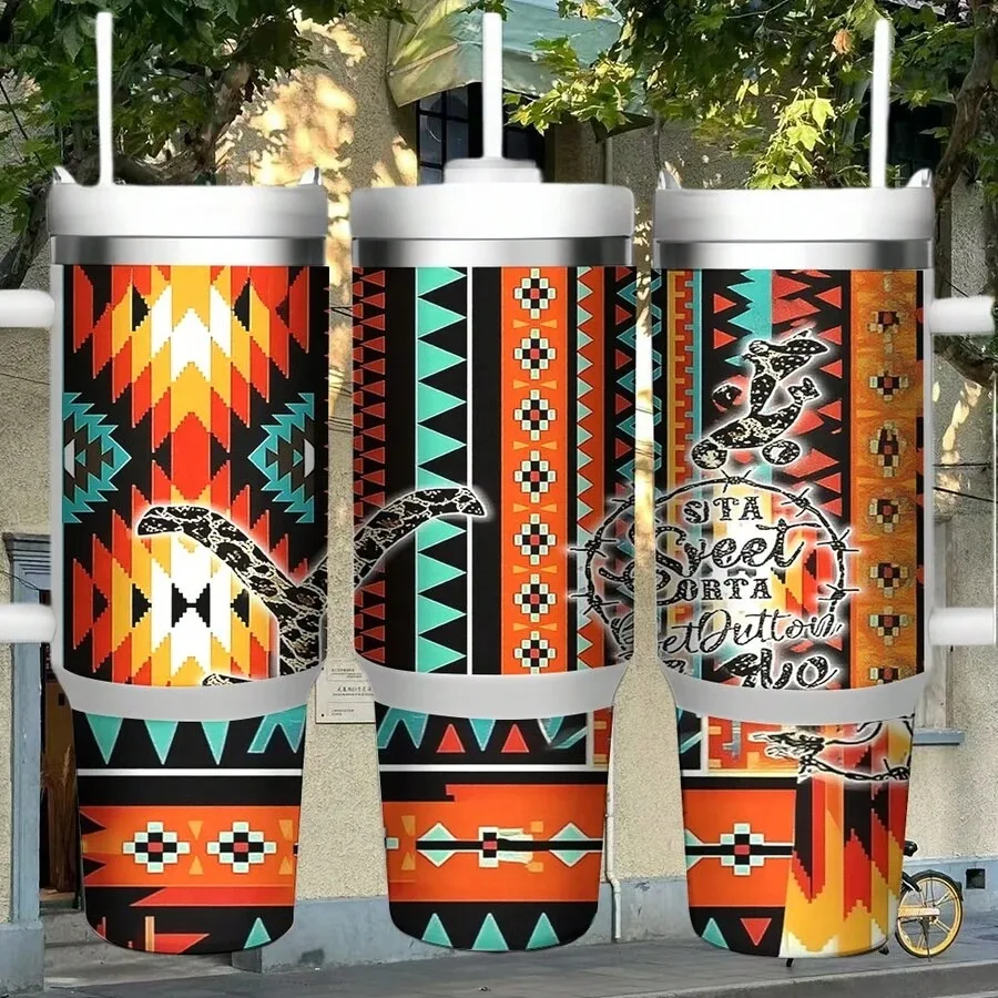 FAMILY UP 40oz Stainless Steel ulated Tumbler With Handle - Southwestern Design, Large Capacity Travel Mug For Hot and Cold Dri
FAMILY UP 40oz Stainless Steel ulated Tumbler With Handle - Southwestern Design, Large Capacity Travel Mug For Hot and Cold Dri