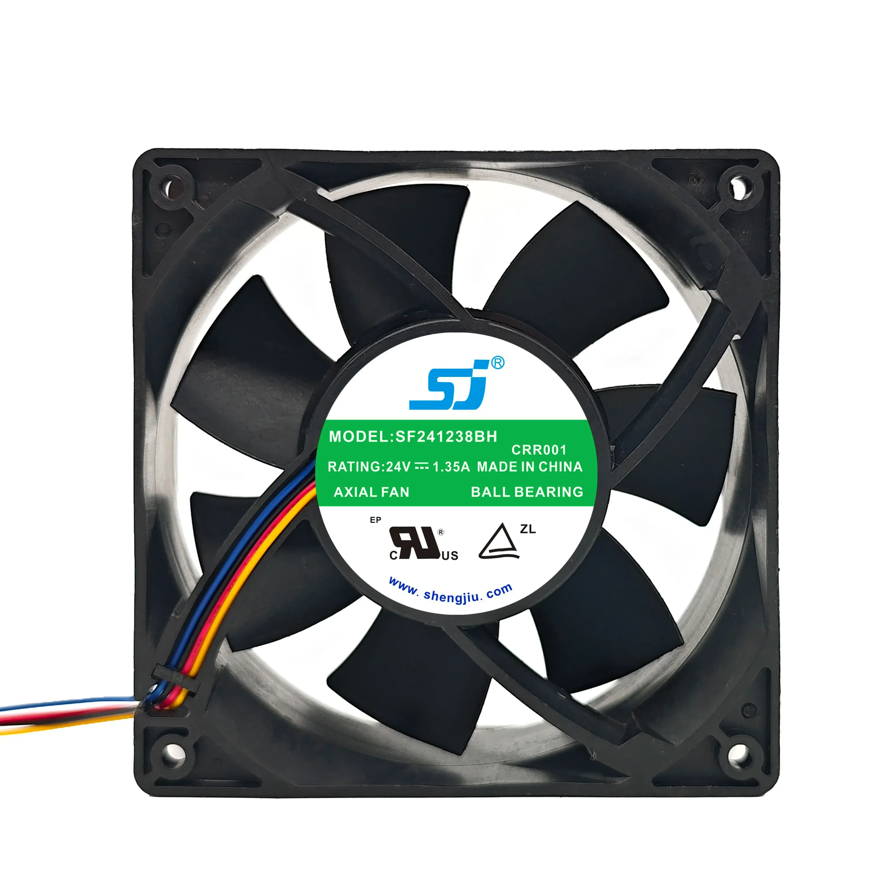 SJ SF241238BH DC 24V 1.35A 120x120x38mm 4-Wire Cooling Fan
SJ SF241238BH DC 24V 1.35A 120x120x38mm 4-Wire Cooling Fan