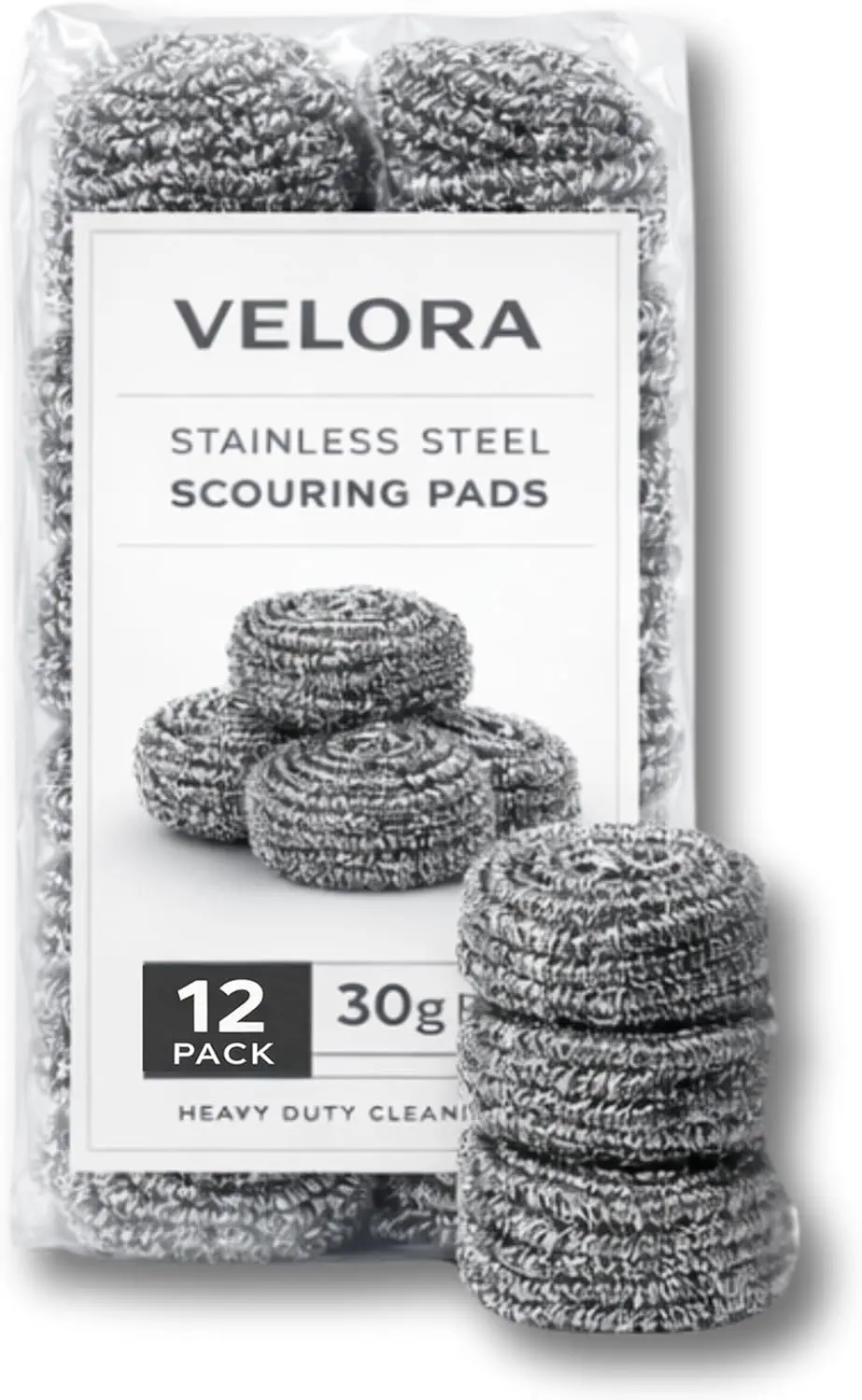 12 Pack Stainless Steel Scouring Pads for Pots Pans Dishes and Grills
12 Pack Stainless Steel Scouring Pads for Pots Pans Dishes and Grills