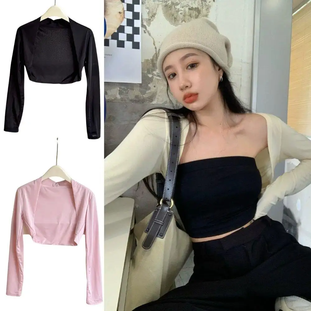 Women Long Sleeve Arm Sleeves Ice Silk Outerwear Gym Workout Crop Top Open Front Workout Cropped Shirts For Fitness Sports Shrug
Women Long Sleeve Arm Sleeves Ice Silk Outerwear Gym Workout Crop Top Open Front Workout Cropped Shirts For Fitness Sports Shrug