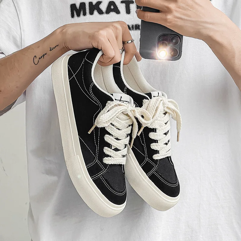Men's Vulcanized Shoes Men's Casual Shoes Canvas Handmade Round Toe Solid Color Anti-slip Jogging Breathable Men Summer Sneakers
Men's Vulcanized Shoes Men's Casual Shoes Canvas Handmade Round Toe Solid Color Anti-slip Jogging Breathable Men Summer Sneakers