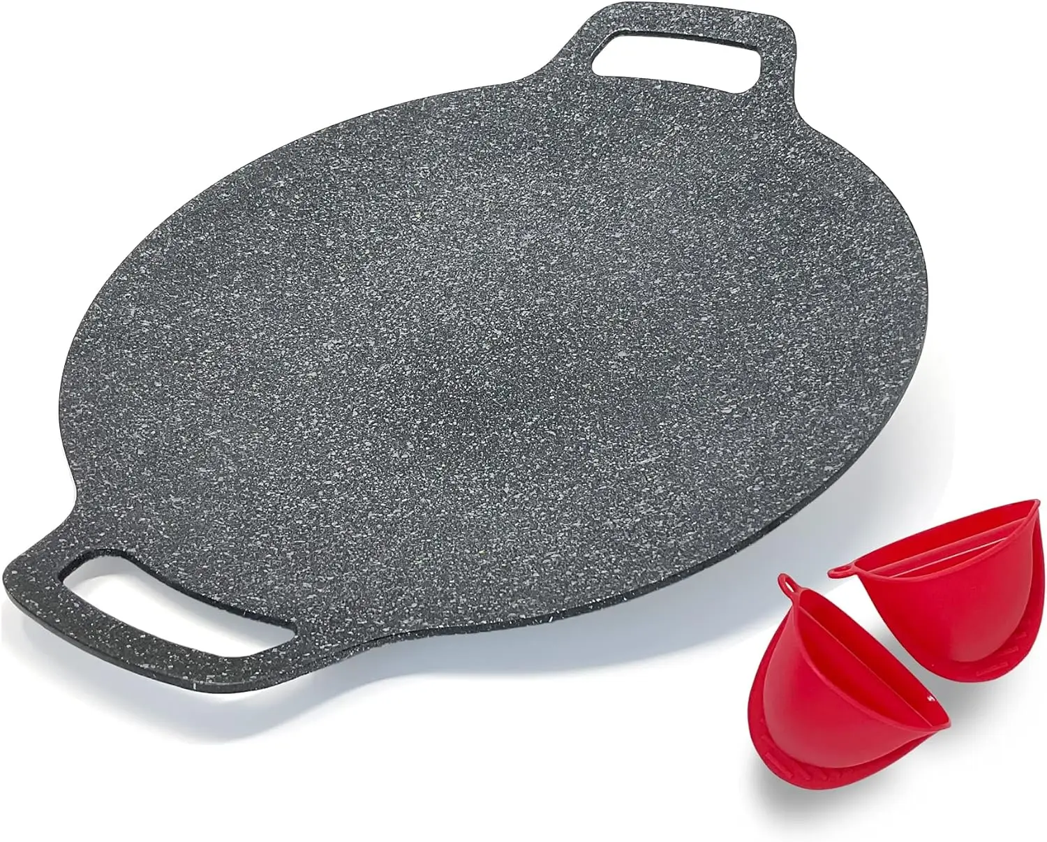 Korean Style BBQ Grill Pan for Stove Top, Camping and IH, 13" Round Griddle With Double Bottom, Non-stick Coating Frying
Korean Style BBQ Grill Pan for Stove Top, Camping and IH, 13" Round Griddle With Double Bottom, Non-stick Coating Frying