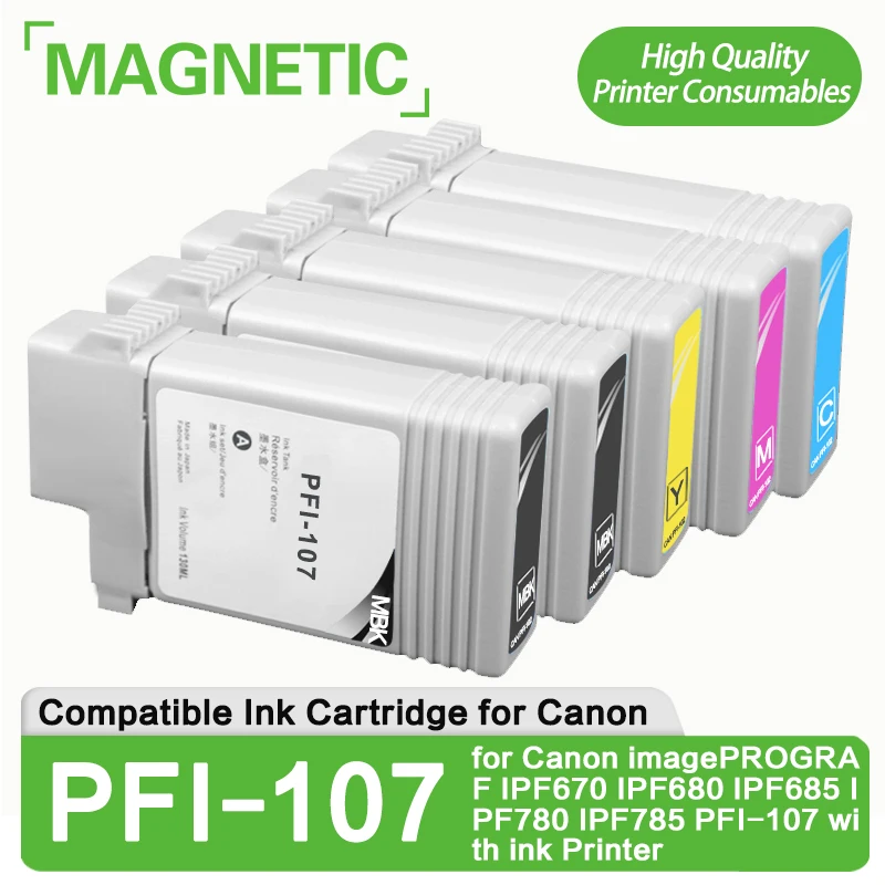 PFI-107 PFI107 PFI 107 130 мл совместимый картридж с чипом для Canon IPF-670 IPF-680 IPF-685 IPF-770 IPF-780 6 шт./компл.
PFI-107 PFI107 PFI 107 130 мл совместимый картридж с чипом для Canon IPF-670 IPF-680 IPF-685 IPF-770 IPF-780 6 шт./компл.
