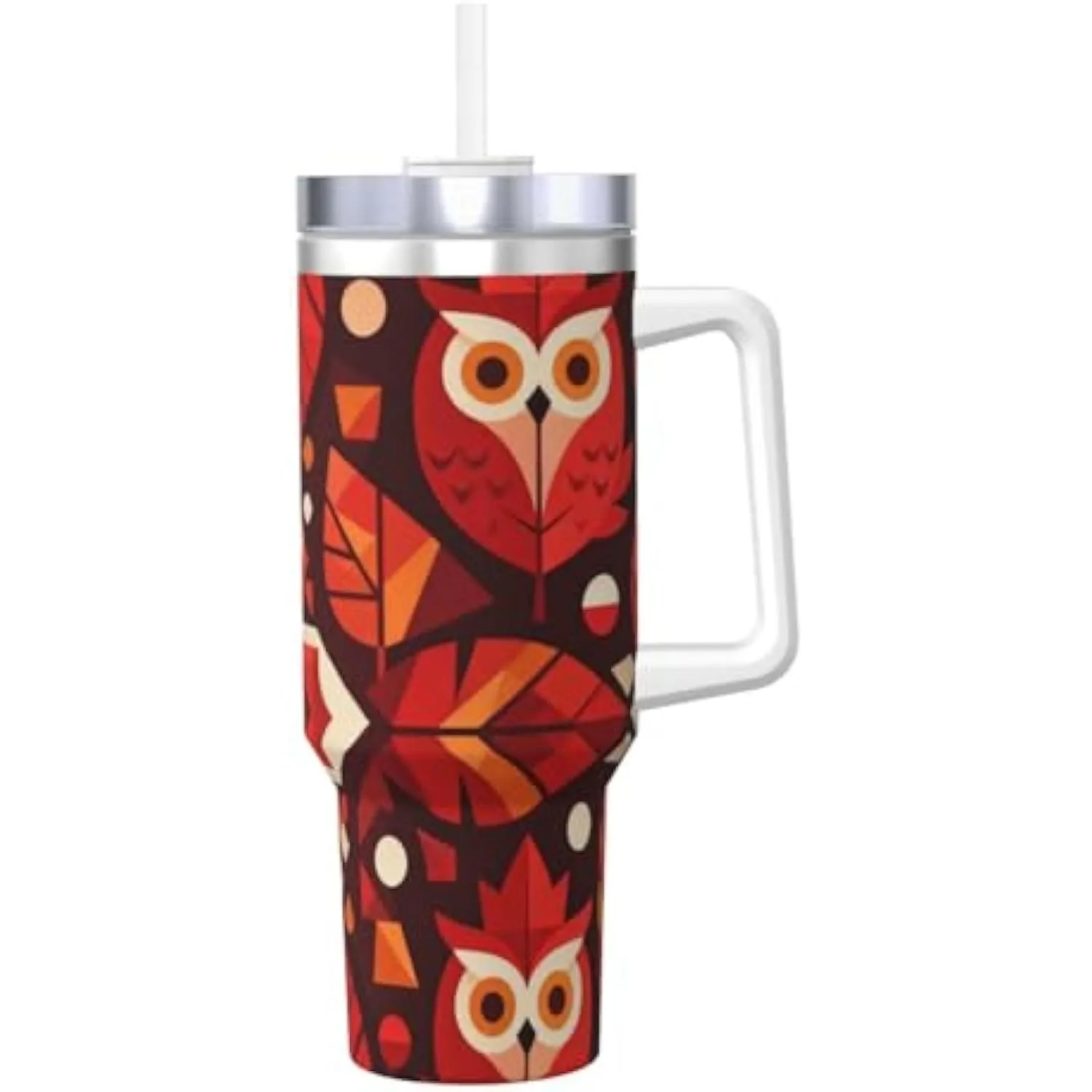Retro Owl Pattern 40 Oz Insulated Tumbler With Handle And Straw Durable Stainless Steel Travel Mug
Retro Owl Pattern 40 Oz Insulated Tumbler With Handle And Straw Durable Stainless Steel Travel Mug