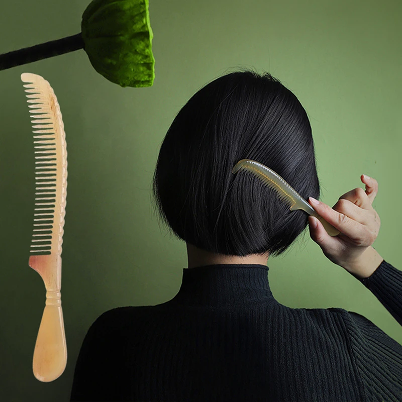 Natural Sheep Horn Comb Anti-Static Fine Tooth Hair Styling Detangling Comb With Handle For Men Women Head Scalp Health Care
Natural Sheep Horn Comb Anti-Static Fine Tooth Hair Styling Detangling Comb With Handle For Men Women Head Scalp Health Care