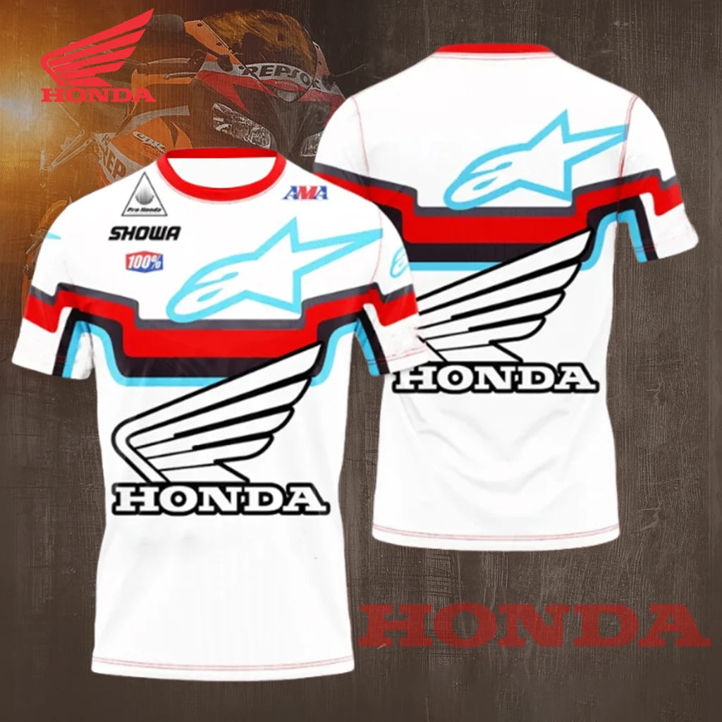 Дышащая футболка Honda Racing Team, летний быстросохнущий топ с короткими рукавами для мотоциклов и велосипедов, трикотаж для любителей езды
Дышащая футболка Honda Racing Team, летний быстросохнущий топ с короткими рукавами для мотоциклов и велосипедов, трикотаж для любителей езды