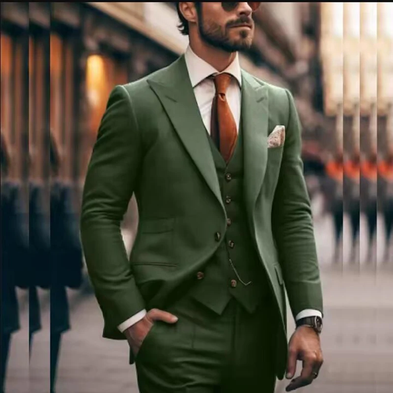 Luxury Men's Suits Single Breasted Peaked Lapel Slim Fit Jacket Pants Vest Fashional Male Clothing Customize Blazer 3 Pics Terno
Luxury Men's Suits Single Breasted Peaked Lapel Slim Fit Jacket Pants Vest Fashional Male Clothing Customize Blazer 3 Pics Terno