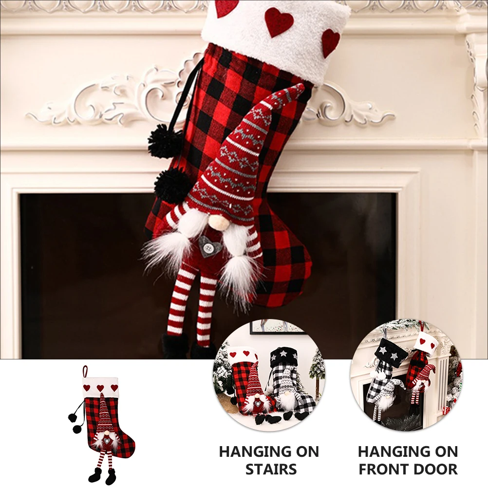 Christmas Socks Gift Sock Stocking Pouch Gift Bag Xmas Tree Christmas Plaid Sock Pendant Stairs Door Wall Fence Storage
Christmas Socks Gift Sock Stocking Pouch Gift Bag Xmas Tree Christmas Plaid Sock Pendant Stairs Door Wall Fence Storage