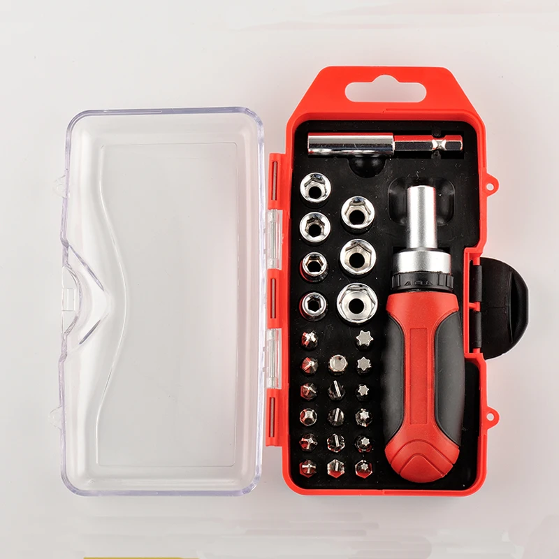 26pcs Screwdriver Set Slotted Phillips Pozidriv Torx Bits with a 1/4 Inch Screwdriver Drive Handle 5-12mm Hex Socket Kit
26pcs Screwdriver Set Slotted Phillips Pozidriv Torx Bits with a 1/4 Inch Screwdriver Drive Handle 5-12mm Hex Socket Kit