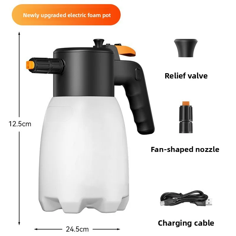 Электрический распылитель пены, бутылка для зарядки и давления, водяной пистолет для жидкости для мойки автомобилей под давлением, пневматическая мойка автомобиля 
Электрический распылитель пены, бутылка для зарядки и давления, водяной пистолет для жидкости для мойки автомобилей под давлением, пневматическая мойка автомобиля